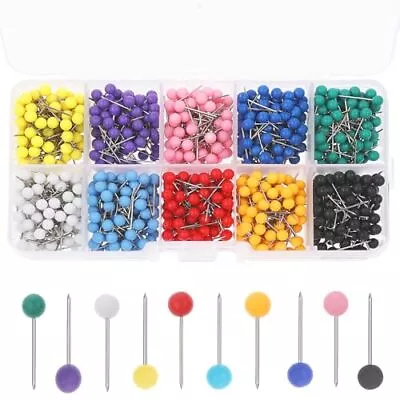 1000 PCS Map Push Pins 1/8 Inch Push Pins For Map 10 Assorted Colors Map  • $18.21