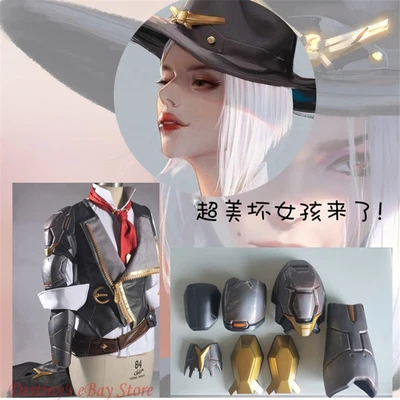$458.53 • Buy Overwatch OW Ashe Shoulder Armor FRP Helmet Wearable Cosplay Props Arm Armor Set