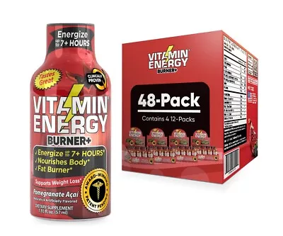 (48 Pack) Vitamin Energy® Burner+ Energy Shots Clinically Proven • $74.95