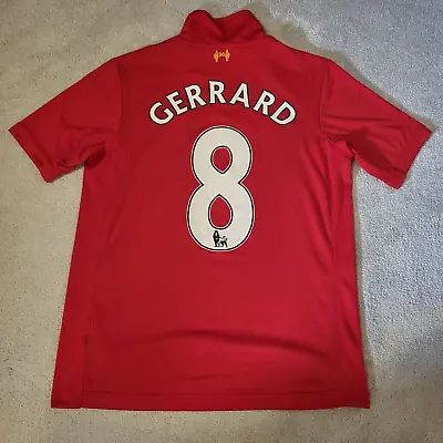 Liverpool Shirt Medium Red Home Kit 2012 2013 Warrior Steven Gerrard • £49.39