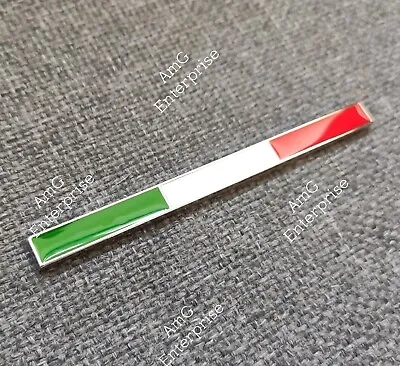 Italy Italian Flag Chrome Badge For Fiat 595 500 Spider Abarth 695 124 500C 500X • £7.99