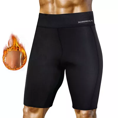 Men Workout Sauna Sweat Thermo Shorts Body Shaper Neoprene Sports Pants Fitness • $12.79
