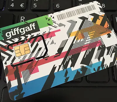 GIFFGAFF SIM CARD - PAY AS YOU GO 3in1 Size (NANO MICRO STANDARD) 99p DELIVERED • £0.99