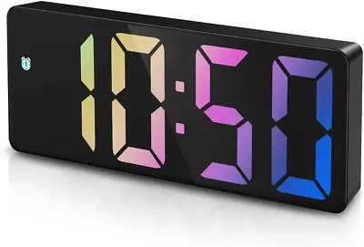 Digital Alarm Clock 6.5'' LED Alarm Clock Bedroom Alarm Clock With Snooze 3 A • $18.74