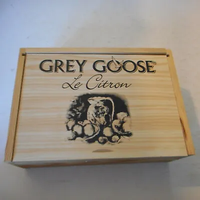 $14.99 • Buy VINTAGE Grey Goose Le Citron Vodka Wooden Display Crate/Box 