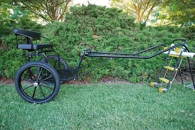$1159 • Buy EZ Entry Pony/Cob Size Horse Cart W/60 /72  Curved Shafts W/21  Motorcycle Tires