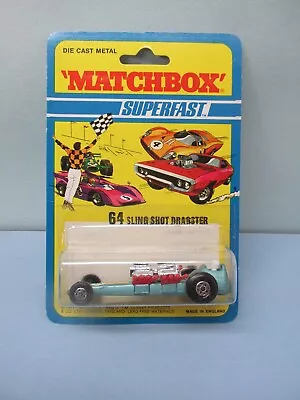 MATCHBOX Superfast 64B Slingshot Dragster Blue / RARE “3” LABEL • $20.52