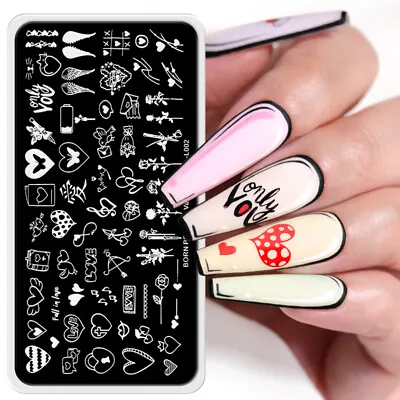 BORN PRETTY Nail Art Stamping Plate Design Flower Animal Lace Image Stencil Tool • $2.59