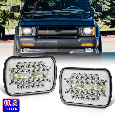 7X6'' 5x7'' LED Headlights Pair Sealed High Low Beam DRL For Kenworth T300 • $49.99