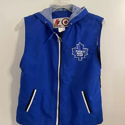 Vintage Toronto Maple Leaf Windbreaker Vest NewFace Official Licensed Product L • $18.99