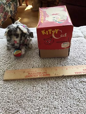 Vintage Alps Japan Kitty Cat Wind Up Toy With Box • $33