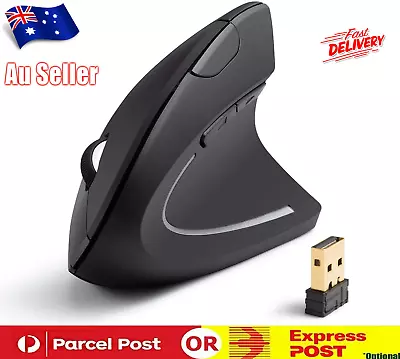 $16.99 • Buy Ergonomic Optical 2.4G Wireless Vertical Mouse 1600 DPI 5 Buttons USB Receiver