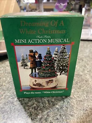 Enesco Dreaming Of A White Christmas Sweet Petite Mini Action Musical Music Box • $15