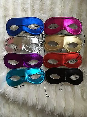 Unisex Plain Superhero Robber Villain Domino Masquerade Ball Eye Mask Accessory • £2.55