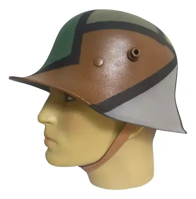WW1 Imperial German Army M16 Tri Colour Camo Helmet Reproduction Airsoft • $60