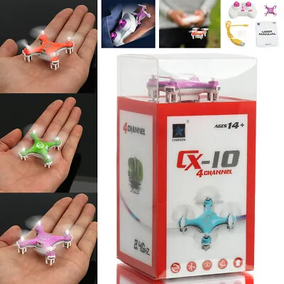 CX-10 Mini RTF Drone 2.4G 4CH 6 Axis LED Quadcopter Pocket Aircraft RC Model Kit • $20.95