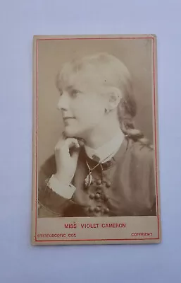 Cdv Of Victorian Actress Miss Violet Cameron By London Stereoscopic Company • £5.99