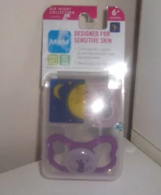 Mam   Air NIght Time Bunny Air Collection  0-6 + Mommy Months Pacifier New • $20.27