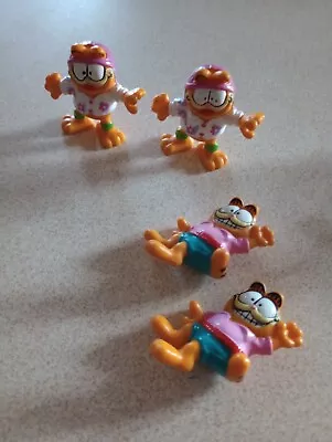 Lot Of 4 Vintage Garfield PVC Plastic 2” Mini Figures Collectible 80s Toys • $10