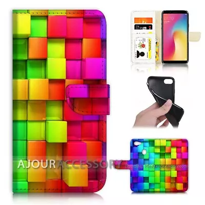 ( For Oppo A73 ) Flip Wallet Case Cover AJ21497 Abstract Rainbow Pattern • $12.99