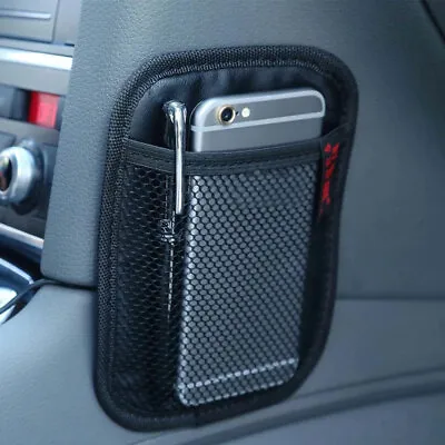 Car Accessories Auto Storage PU Leather Pouch Bag Phone Holder Organizer Black • $10.72