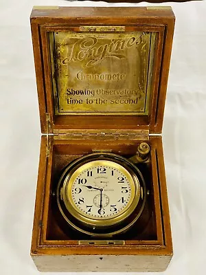 Longines Maritime Ships Chronometer-Works Well- Came Off Pan Am Clipper (marked) • $8950