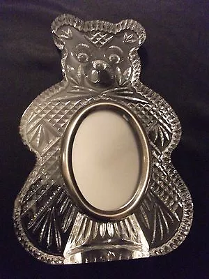 Waterford Crystal Giftware Teddy Bear Picture Baby Frame Desk~ireland • $89.99