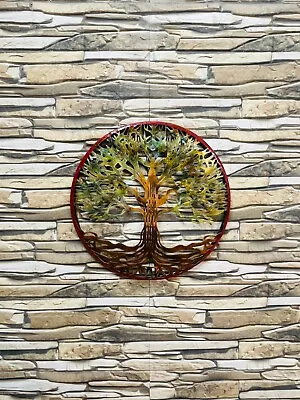 Vintage Style Round Tree Of Life Metal Wall Art Tree Of Life Sign Unique Art • $69