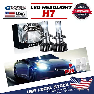 2 X H7 LED Headlight Bulbs 120000LM 6000K 200W For Volkswagen Bora 2005-2010 • $13.99