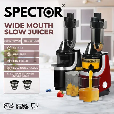 Slow Juicer Cold Press Juicers Extractor Whole Fruit Vegetable Health Processor • $128.99