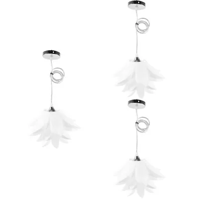  3 Pcs Pp Chandelier Lotus Flower Decor Puzzle Light Fixture • £37.69