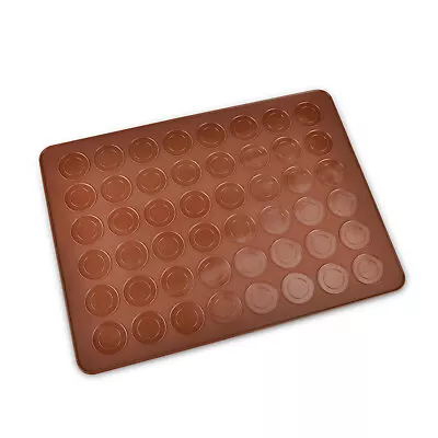 Non-Stick Silicone Macaron Sheet Pastry Biscuits Baking Mat (48-Cavity 38x28cm) • $9.42