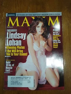 $0.01 • Buy Maxim Magazine September 2007 Lindsay Lohan, Rihanna, Christina Aguilera, Tupac