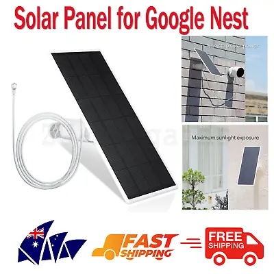 $108.99 • Buy Solar Panel For Google Nest Cam Outdoor Or Indoor, Battery - 2.5W AU