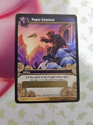 WOW World Of Warcraft Loot Card Paper Airplane Unscratched • $14.50