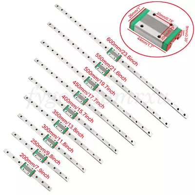 12mm Miniature Linear Slide Rail Guide + MGN12H Sliding Block DIY CNC 3D Printer • £17.88