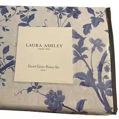  Elise  Laura Ashley Twin Duvet Cover Bonus Set  New  • $100