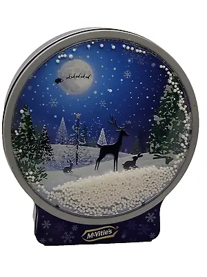 McVities Snow Globe Effect Christmas Scene Biscuit Tin Souvenir Collectable Tin • £12.99