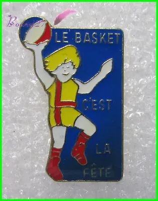 Pin's Sport BASKETBALL - BASKETBALL It's The Party Kid Boy Ball #1805 • £2.05