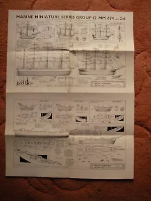 Model Maker Plans Of Marine Miniatures Group 12 Five Historic Sailing Ships • £2.50