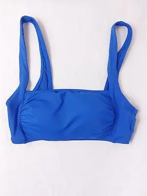 M*S Bikini Top Padded Non-Wired Square Neck Bandeau (Top Only) Blue • £4.95