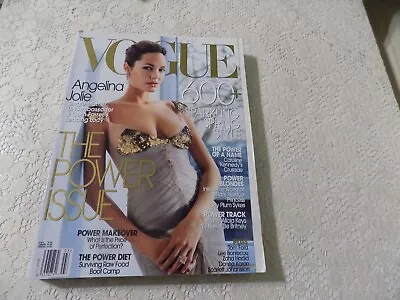 2004 March Vogue Fashion Magazine - Angelina Jolie Cover - Great Photos Nice • $34.95