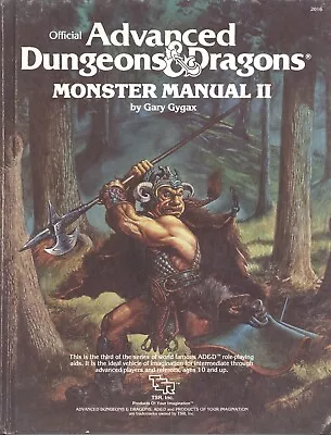 Dungeons & Dragons 1st Ed. - MONSTER MANUAL II (2) - True 1st Print - VG Cond • $32