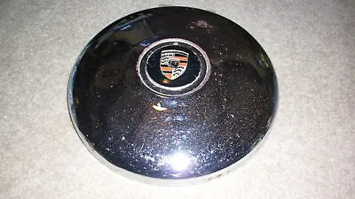 1970s VW Porsche Emblem Flat Hubcap Vintage USED 10 Inch Man Cave ? No Dents • $59.99