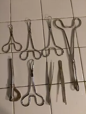 Lot Vintage Dental Medical Tools Pliers Pull Pickup Towels Scissors O Ring Lot • $31.99