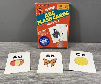 Vintage Toys R Us Geoffry ABC Flash Cards With Pictures And With Box • $5.99
