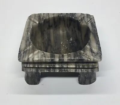 Four Legged One Piece Carved Marble Ashtray • £6