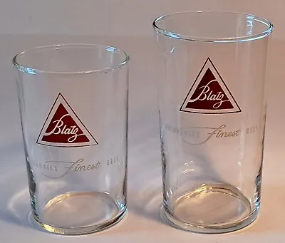 Vintage Blatz Milwaukee's Finest Beer Sample Tasting Chaser Glass ~ Lot Of 2 • $19.98