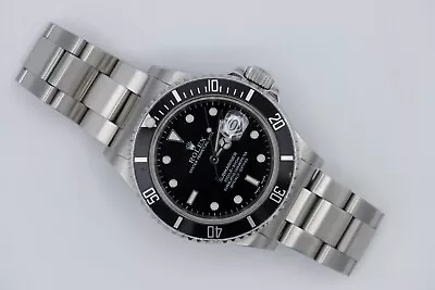 Rolex Submariner 16800 Black Maxi Dial & Bezel Oyster Band 40mm Circa 1986 • $7999.95