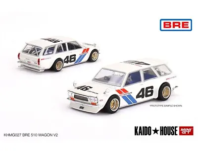 Kaido House X Mini GT Datsun Kaido 510 Wagon BRE Version2 KHMG027 1/64 NEW White • $29.95